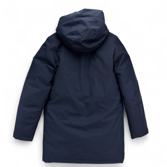NEW 👌 QUARTZ Co. NWOT Champlain Forward Hooded Down Navy Blue Puffer Parka XS - Picture 8 of 16